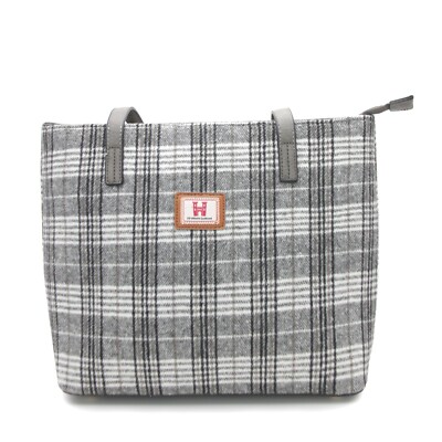 STRATHURIE OF SCOTLAND Ladies Tweed Grey White Check