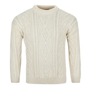 mens cable knit jumper cream
