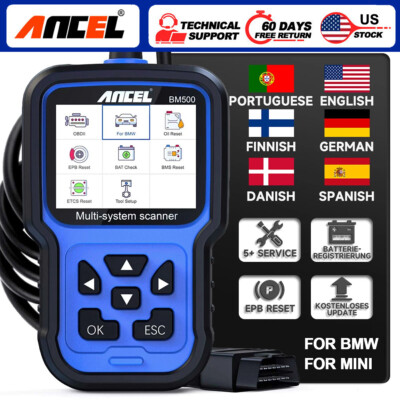 ANCEL BM500 For BMW Diagnostic All Systems OBD2 Scanner Check Engine ABS SRS ESP