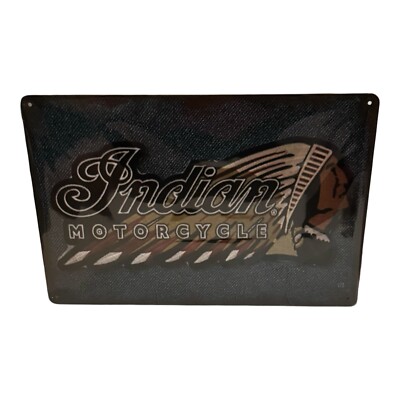 Vintage  Retro Indian Motorcycle Metal Sign  Garage, Cafe, Home Decor-Garage