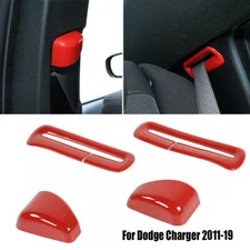 Car Seat Safety Belt Button Decor Cover Trim For Dodge Charger 2011+ Accessories