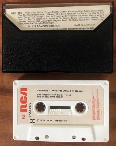 "Winnie" Winifred Atwell In Concert (Cassette Tape, 1978) VAK1-0170 - VGC - Picture 2 of 2