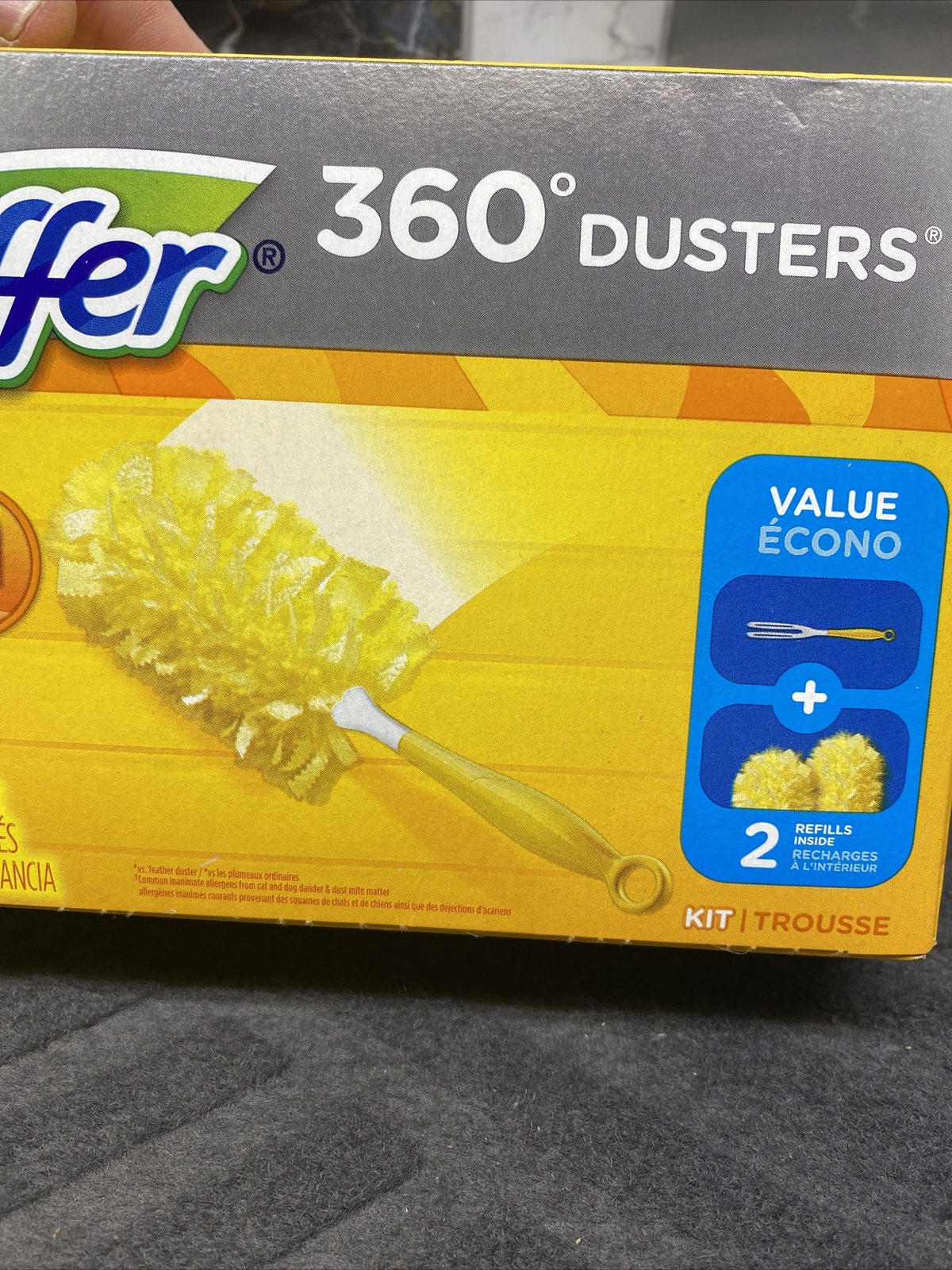 Swiffer 360 Duster Kit 1 Short Handle , 2 Unscented Disposable Dusters