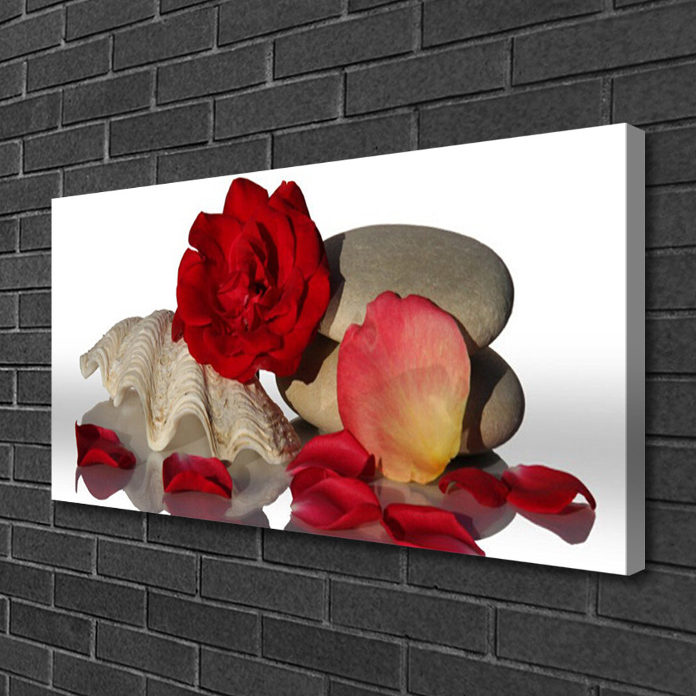 Tableau impression art rose coquille 100x50 cm pour creer une deconnexion poetique chez soi
