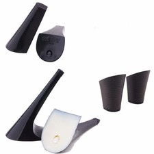 2 X Women Shoe Replacement Repair Mid High Heel Stiletto W/ Tip Rubber DIY Black