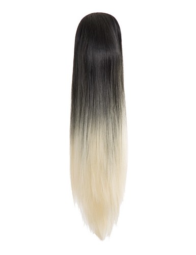 Ponytail Ombre Hairpiece Long Straight Curly Koko Claw Clip & Drawstring Fit - Picture 18 of 59