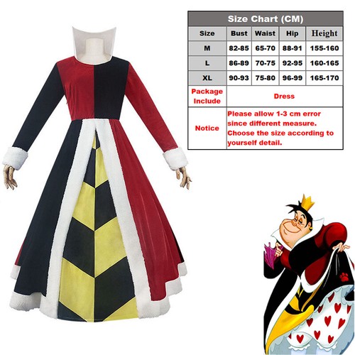 Women Girls Queen of Hearts Alice in Wonderland Book Week Fancy Dress Up Costume - Picture 15 of 15