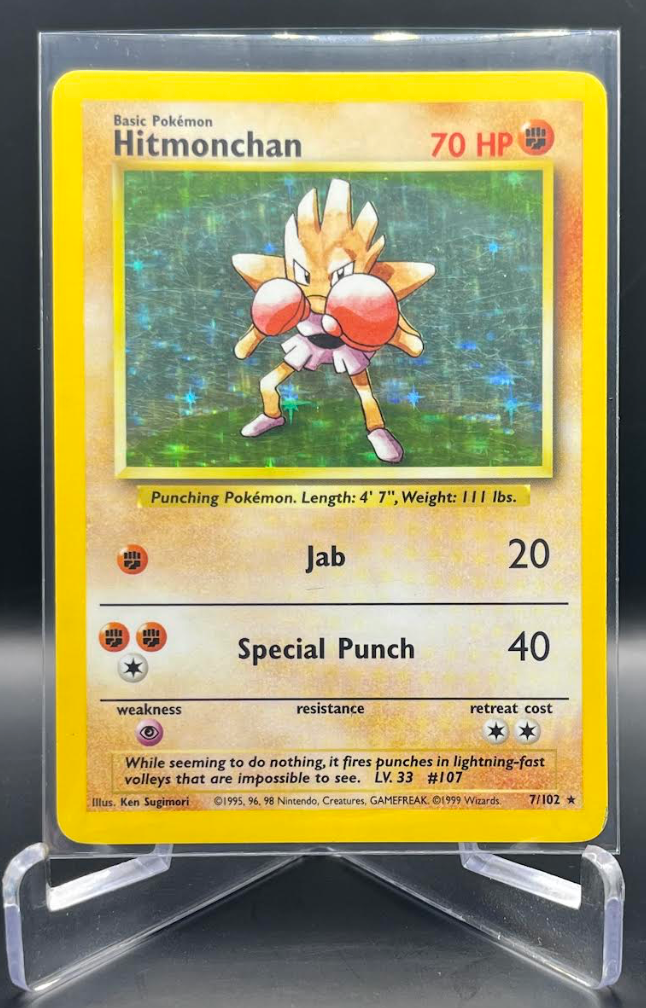 Pokmon TCG Base Set HITMONCHAN Rare Holo 7/102 | eBay