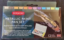 NEW Derwent Metallic Paint Pan Set FAST FREE SHIPPING WOW!!!!