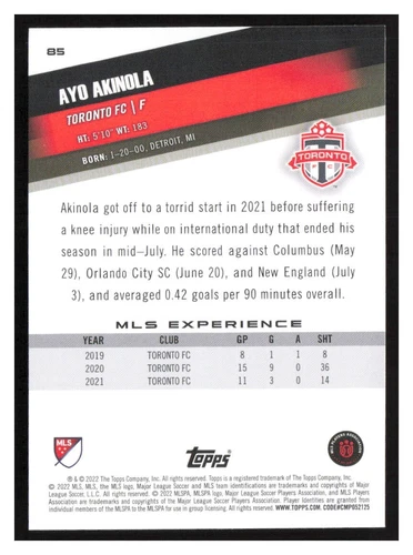 2022 Topps MLS #1-200 Base cards Pick Your Card(s) Complete Your Set - Picture 157 of 347