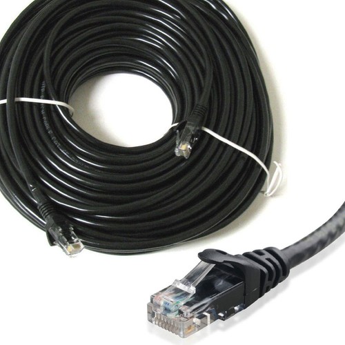 Cable LAN de red Ethernet RJ45 15m Cable Cat5e Cable Cable de conexión COBRE NUEVO Negro - Imagen 2 de 3