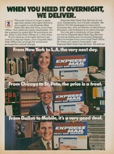 1981 USPS Express Mail Need Next Day Overnight We Deliver Vintage Print Ad SI4