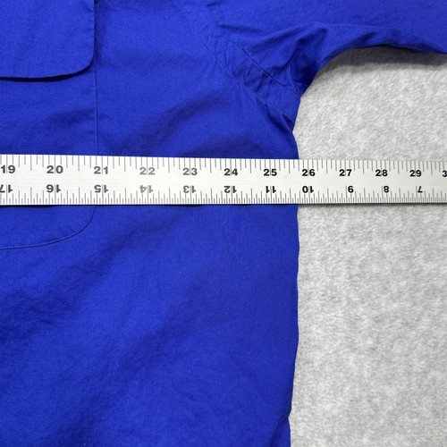 Polo Ralph Lauren Shirt Men Large Blue Steward Flap Pockets Loop Collar Preppy - Picture 9 of 12