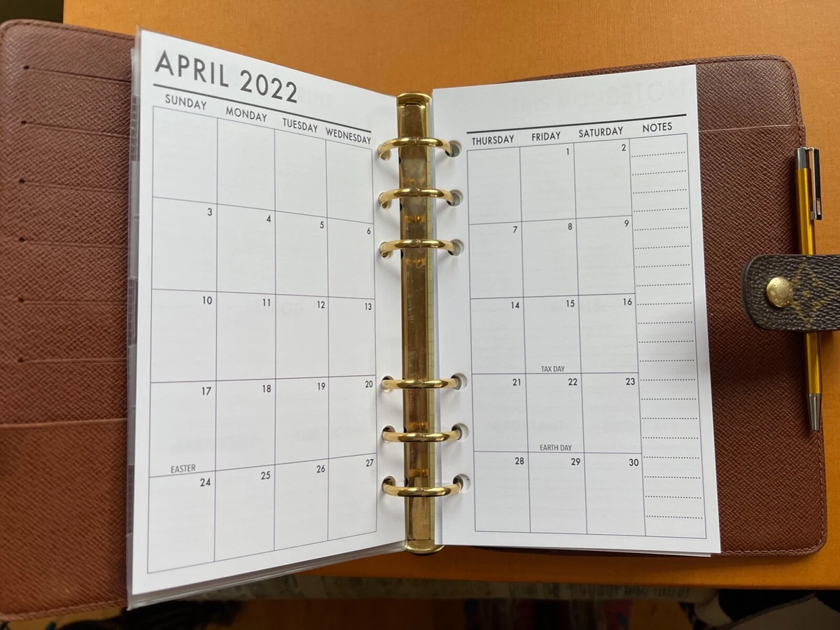 FITS Louis Vuitton LV Medium MM Agenda+Refill Paper +Insert Pen 2024~ 2 Formats | eBay