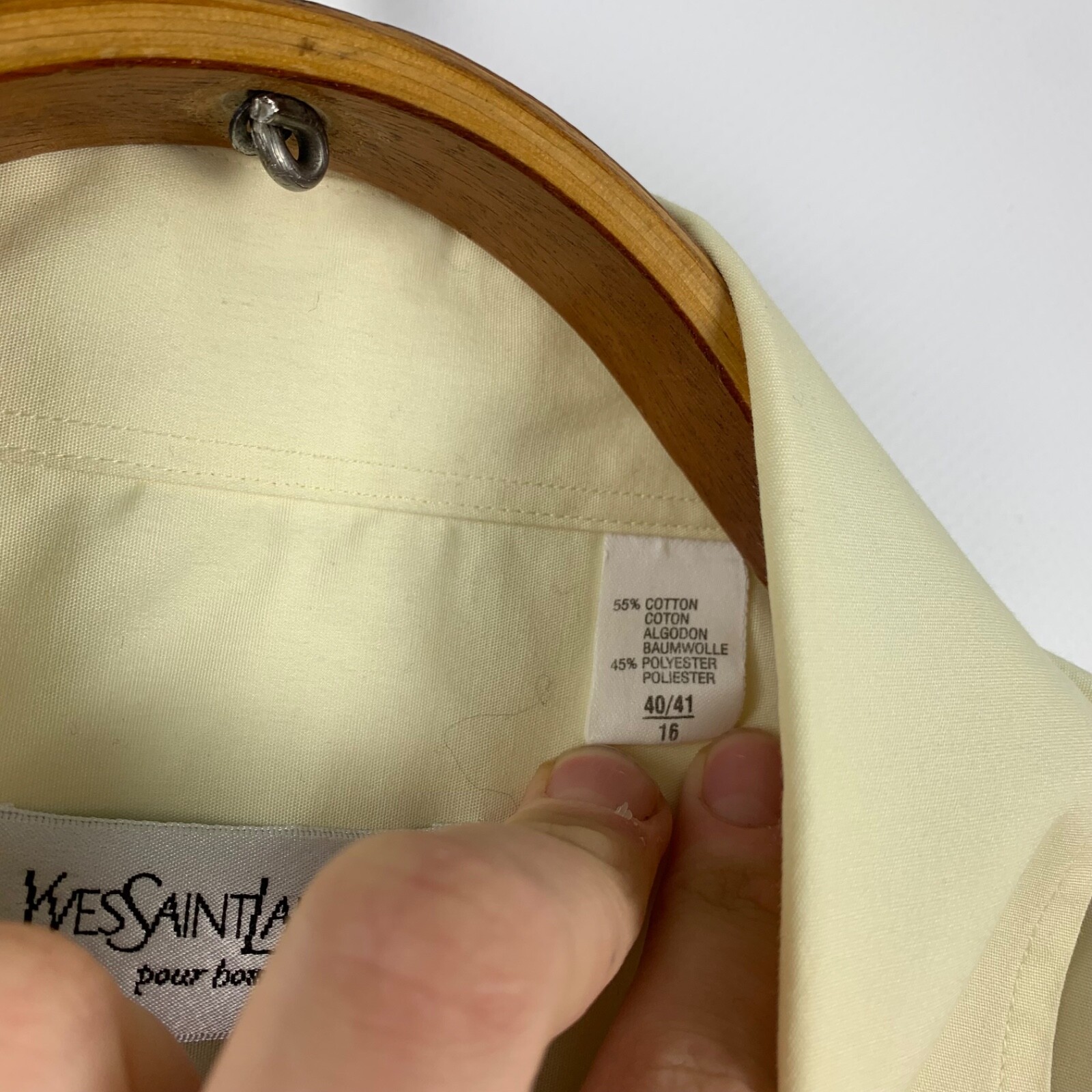 Camicia Yves Saint Laurent uomo 16 40 41 con bottoni vestibilità classica camicia manica lunga