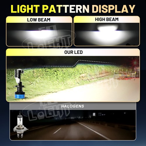 UNI-SHINE 2x LED Projector Headlights Kits H4 9003 Hi/Lo Beam Mini Bulbs 6500K - Picture 4 of 13