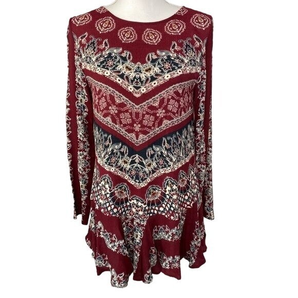 free people red white and blue dress Free People Goldie Baloon Sleeve Dress – The TLB Boutique main image 0