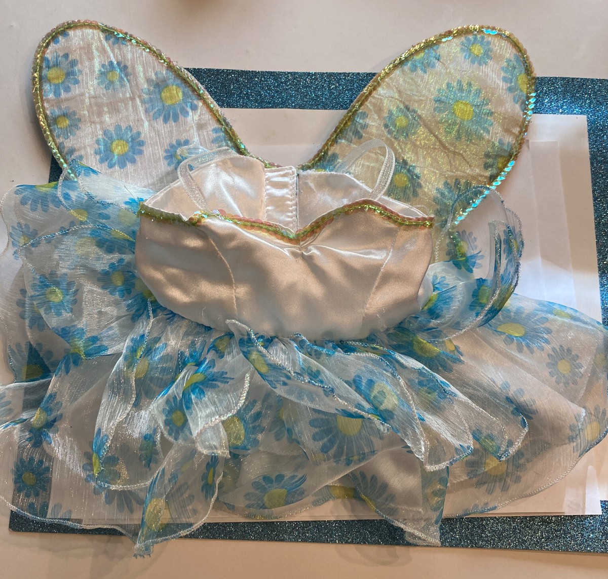 Build a Bear Summer Friend Fur All Seasons Blue Daisy Fairy Dress Teddy  Outfit
