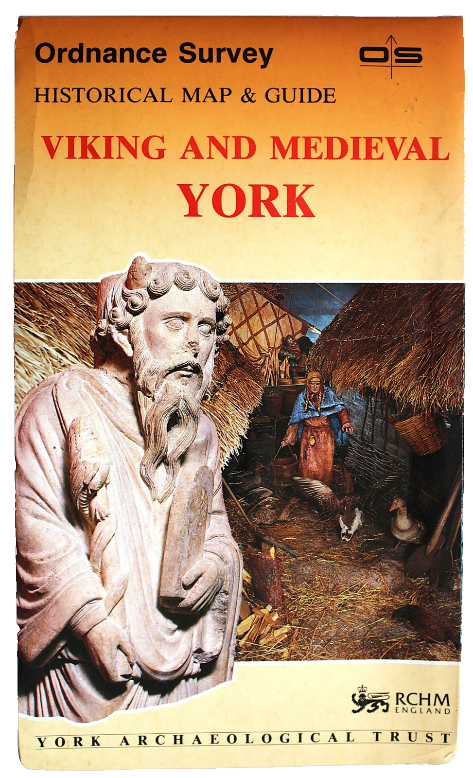 OS Ordnance Survey Viking & Medieval York - Historical Map & Guide