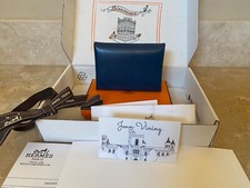 Hermes Calvi Duo Card Holder Coin Purse Ch vre with receipt