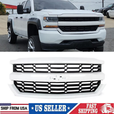 For 2016 2017 2018 Chevrolet Silverado 1500 Summit White Front Bumper Grille New