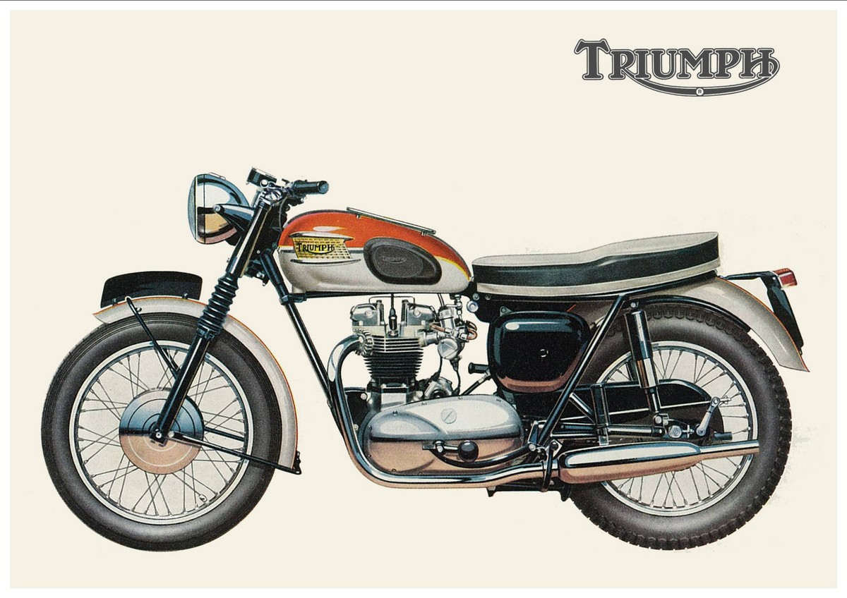 TRIUMPH Poster Bonneville T120 1962 Suitable to Frame | eBay
