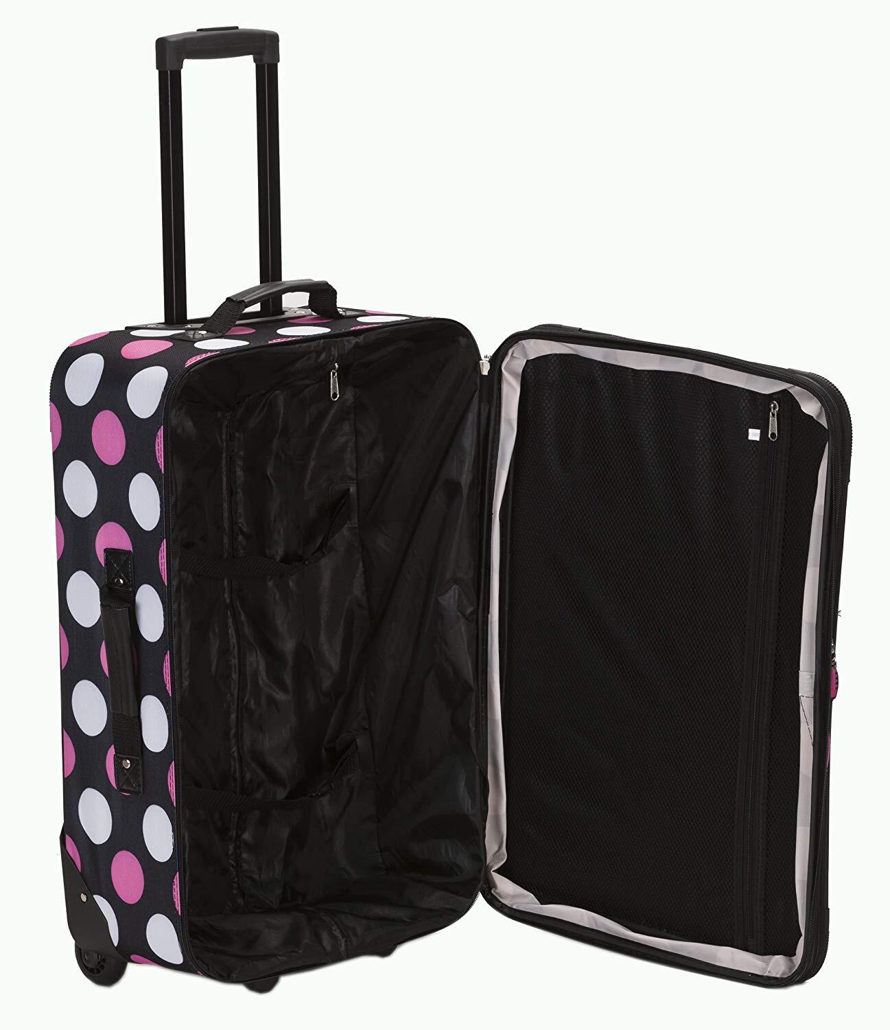 Rockland 4 PC Escape Skate Wheels Expandable Travel Storage Luggage Bag Set F106