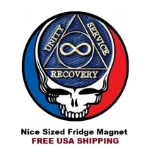 686 - Alcoholics Anonymous Grateful Dead Fridge Refrigerator Magnet
