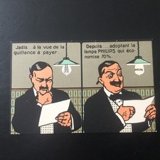 CPA PUB Ancienne Lampe PHILIPS Ampoule Antique Advertising Postcard PC