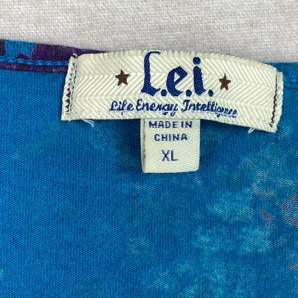 Vintage Y2K LEI Womens Babydoll Top Size XL Preppy Tie Back Fairy Cottagecore - Image 4 of 4