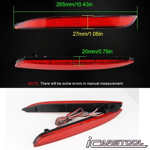 Red Lens LED Bumper Reflector Tail Brake Stop Light For 2010-13 Mazda 3 Axela BL - Picture 6 of 21