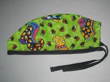 Surgical Scrub Hats/Cap Halloween Funky witch shoes