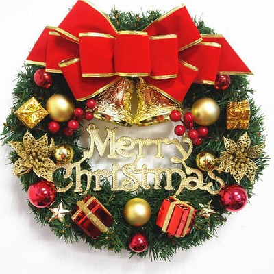 Christmas Tree Wreath Door Hanging Garland Window Wall Ornament
