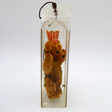 Vintage Mohair Jointed Berlin Germany Teddy Bear with Crown in Plastic Case NEW