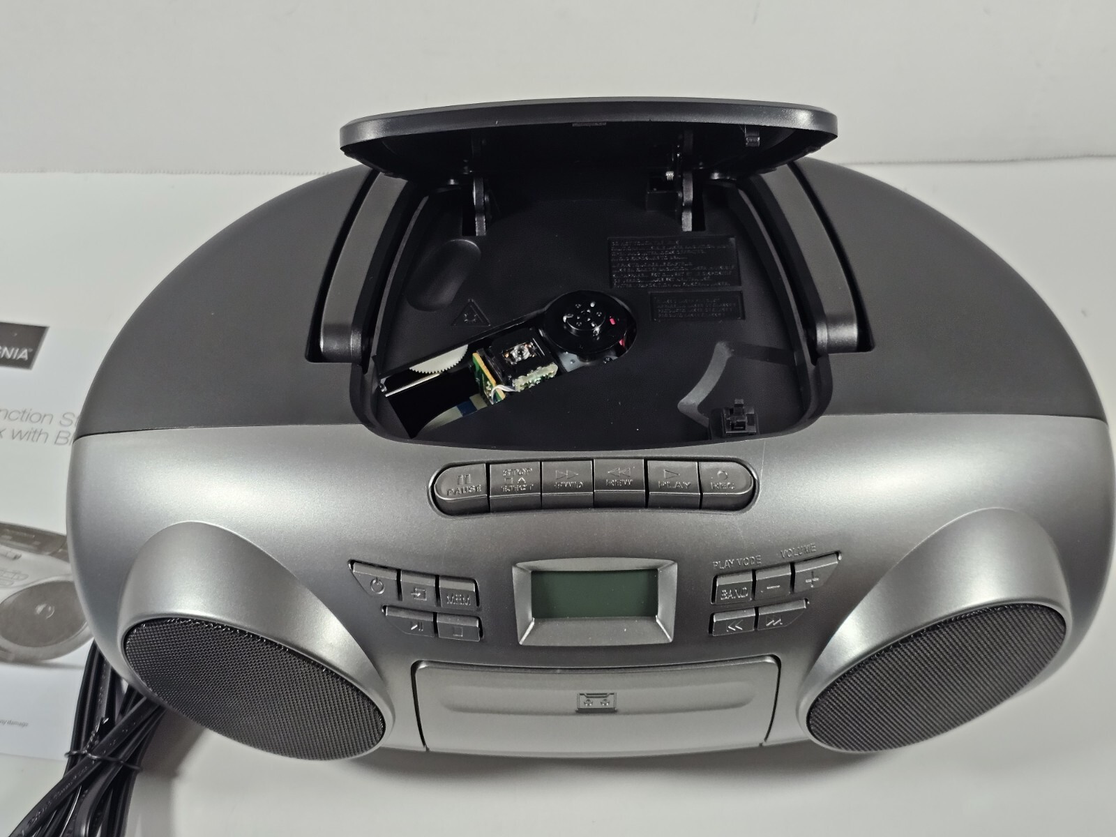 Insignia - AM/FM Radio Portable CD Boombox with Bluetooth - Light Stays ...