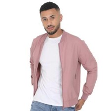Brave Soul Sanjay Mens Bomber Jacket Long Sleeve Zip Up Lightweight Outdoor Coat