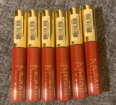 Lot of 6 IMAN LIP SHIMMER LIP GLOSS  ICON  ~ Sample Size~