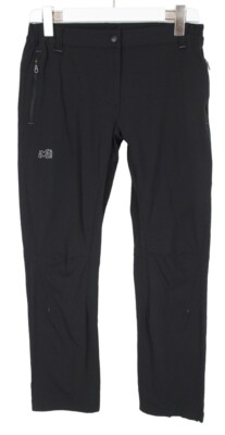 MILLET Mountain Trousers Women's UK 12 Elastic Waist Zip Fly Tapered Fit Black