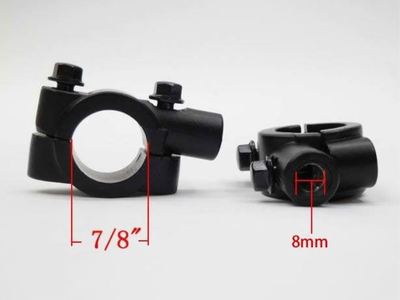 2 x Spiegelschelle Spiegelhalter Halter Spiegel Lenker M8 Motorrad Trike  8 mm