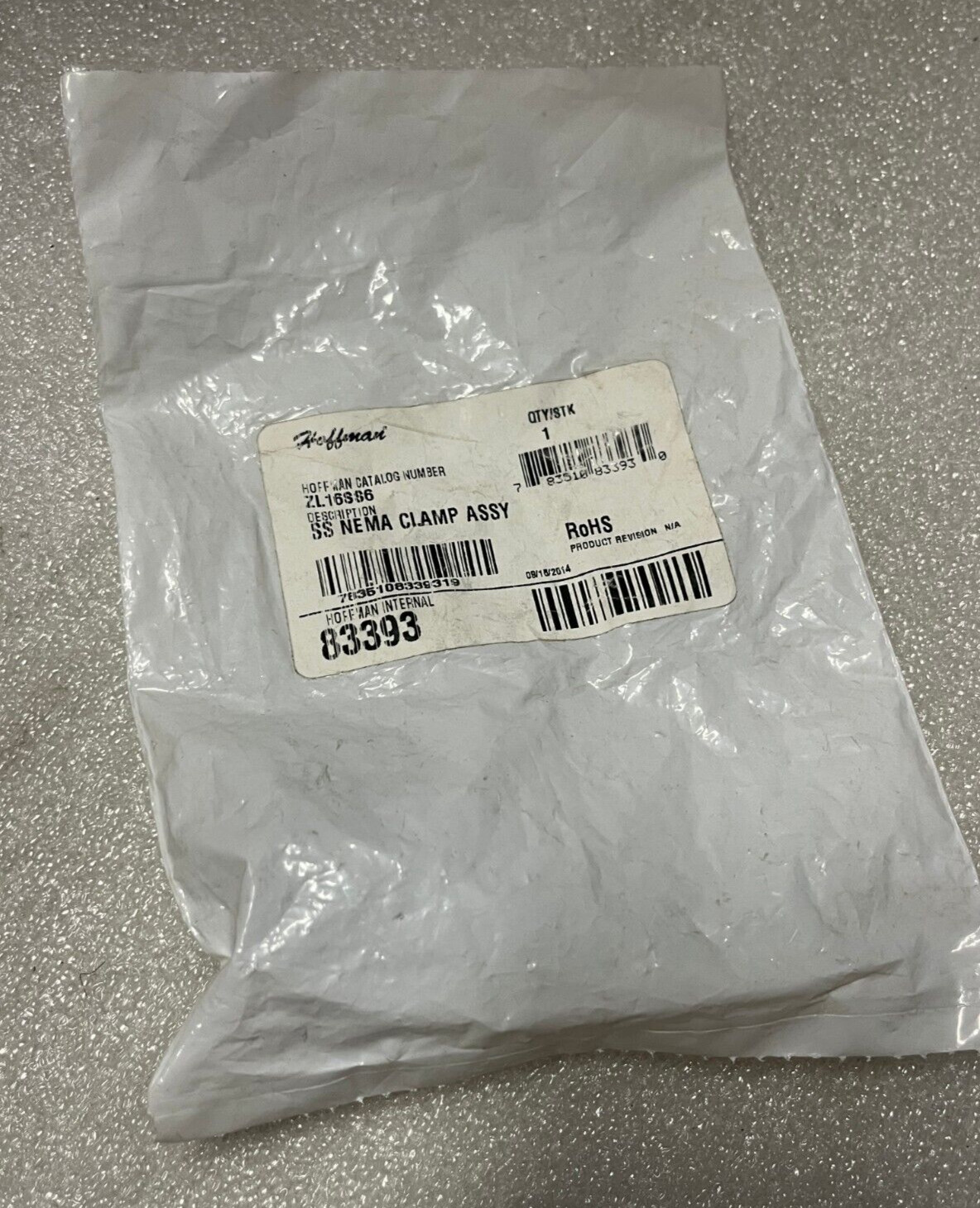 New Hoffman ZL16SS6 SS Nema Clamp Assy