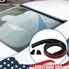 Universal GLOSS Car Rear Roof Trunk Spoiler Wing Tail Lip Trim Rubber  BLACK 59“