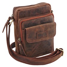 + Herren Damen Tasche Umhängetasche Crossbag Flugumhänger ECHTES RINDLEDER!