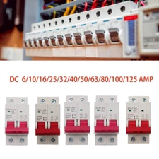 Solar DC Mini Circuit Breaker 2P MCB 6/10/16/25/32/40/50/63/80/100/125Amp 500V