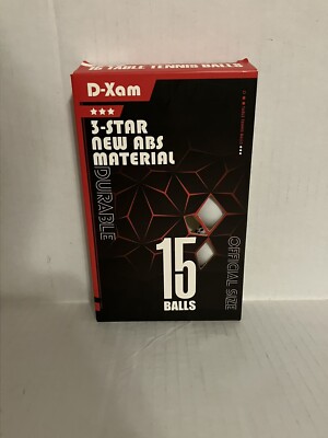 D-Xam 3-Star New Abs Material Durable Table Tennis 15 Pack