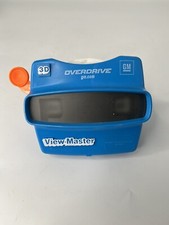 Vintage Blue Viewmaster 3D View-Master Viewer Toy Orange Handle With Car Pics