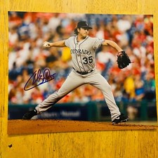 CHAD BETTIS ROCKIES SIGNED / AUTOGRAPHED 8X10 PHOTO NICE!!
