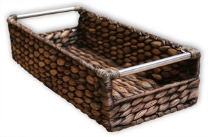 KMH® CD Box 15,5 x 35 cm Regalkorb Korb Schrankkorb braun