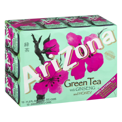 Green Tea with Ginseng and Honey, 11.5 Fl Oz Cans (12-Pack)