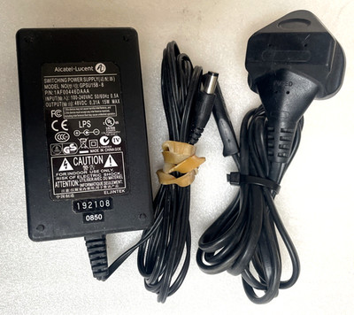 Alcatel-Lucent 15 W 48 V 0,31 A gerader Stift Netzteil für Router Modem UK-Stecker