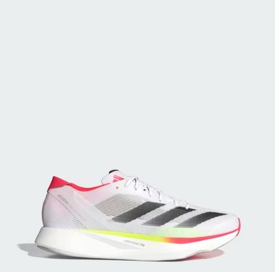 Adidas Adizero Takumi Sen 10 White Black Lucid Red IH5712 Men's Size 9.5